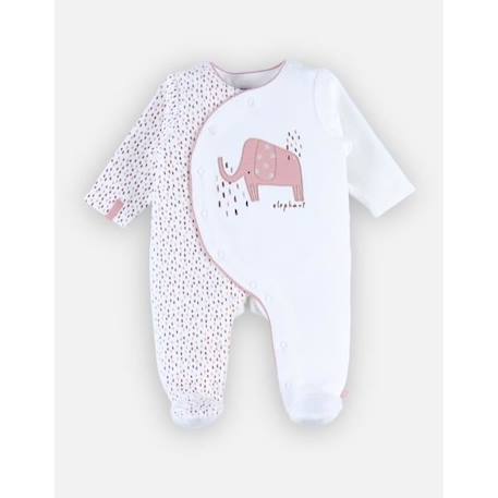 Pyjama 1 pièce éléphant en velours brodé ROSE 4 - vertbaudet enfant 