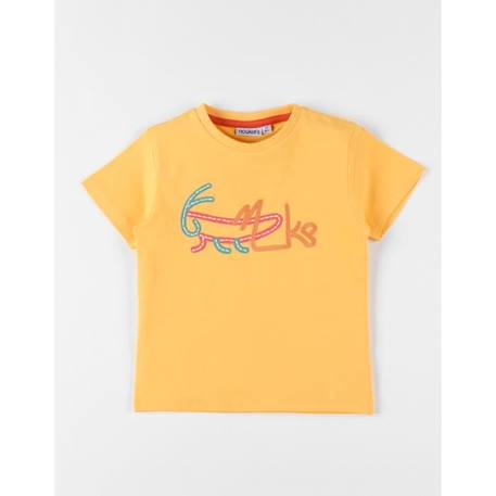 T-shirt à manches courtes en jersey imprimé sauterelle JAUNE 3 - vertbaudet enfant 