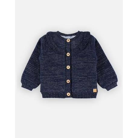 Fille-Pull, gilet, sweat-Cardigan Tricoloudoux®® à volants