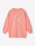 Sweat long grand motif au dos fille corail 2 - vertbaudet enfant 