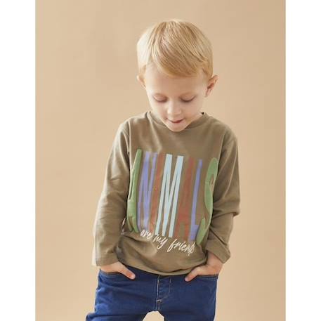 Bébé-T-shirt, sous-pull-T-shirt-T-shirt manches longues imprimé "Animals"