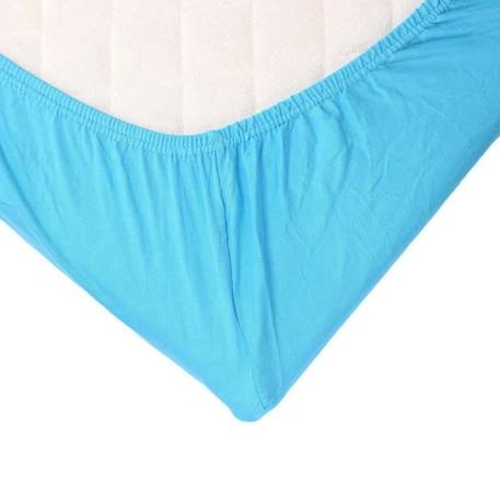 Drap housse bébé - 100% coton - bonnets élastiques BLEU 3 - vertbaudet enfant 