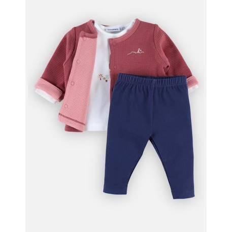 Set cardigan + t-shirt + pantalon BLEU 3 - vertbaudet enfant 