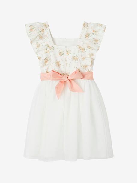 Robe de cérémonie à volants fille bleu imprimé+rose imprimé 9 - vertbaudet enfant 