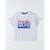 T-shirt manches courtes rayé imprimé 'Good Vibes' BLANC 3 - vertbaudet enfant 