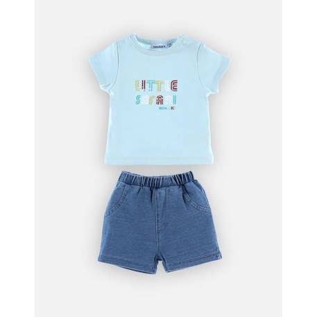 Bébé-Set t-shirt + short denim en coton BIO