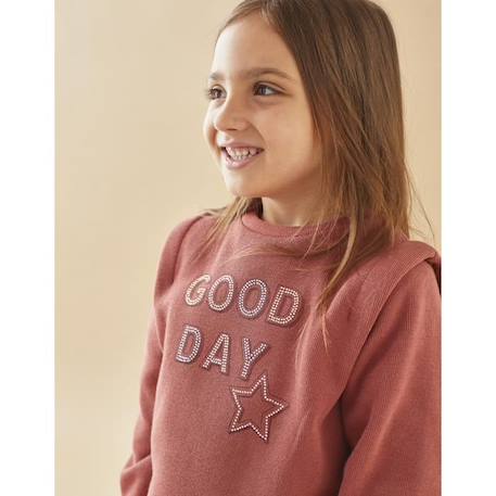 Sweat 'Good day' ROSE 2 - vertbaudet enfant 