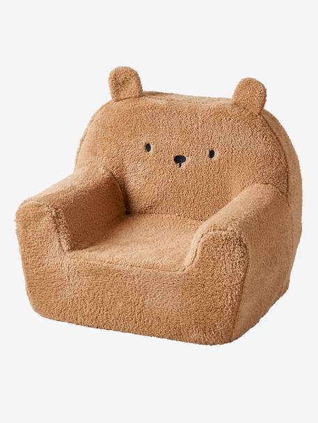 Fauteuil en mousse et sherpa Ourson camel 1 - vertbaudet enfant 