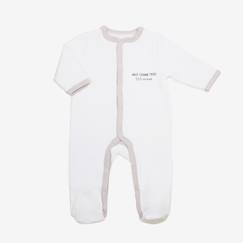 Pyjama bébé TROIS KILOS SEPT - Blanc - Molletonné et doux - Doublé peluche  - vertbaudet enfant