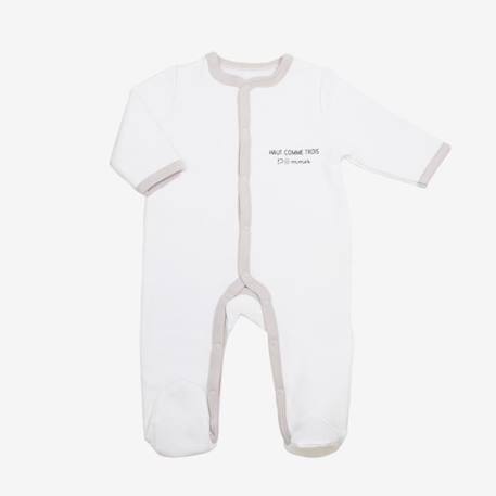 Bébé-Pyjama bébé TROIS KILOS SEPT - Blanc - Molletonné et doux - Doublé peluche