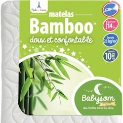 Chambre et rangement-Literie-Matelas Bébé Bamboo - BABYSOM - 70x140 cm - Viscose douce - Aéré et Absorbant - Sans Traitement Chimique