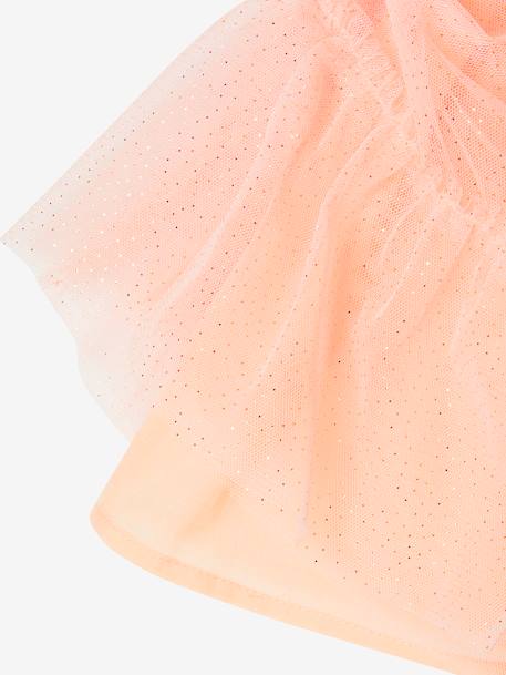 Jupon cérémonie en tulle pailleté fille beige irisé+écru+rose nude 12 - vertbaudet enfant 