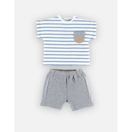 Set t-shirt + short en coton GRIS 2 - vertbaudet enfant 