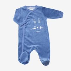 Bébé-Pyjama, surpyjama-Pyjama bébé - TROIS KILOS SEPT - Velours - Bleu - Garçon