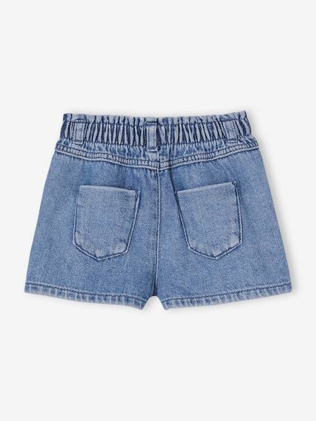 Short en denim bébé broderie marguerites stone 2 - vertbaudet enfant 