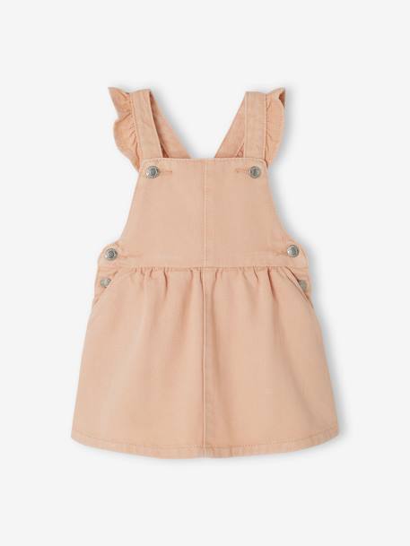 Robe salopette bébé bretelles volantées rose 1 - vertbaudet enfant 