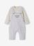 Ensemble bébé T-shirt et salopette en molleton personnalisable caramel+gris chiné 21 - vertbaudet enfant 