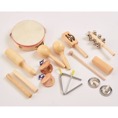 Jeu de percussion - TICKIT - Set de 10 instruments - Beige - Mixte - 3 ans+ BEIGE 1 - vertbaudet enfant 