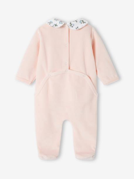 Lot de 2 dors-bien bébé en velours rose pâle 4 - vertbaudet enfant 