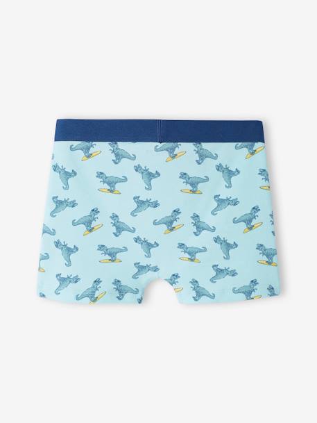 Lot de 4 boxers stretch 'dino surf' garçon en coton bio jaune 6 - vertbaudet enfant 