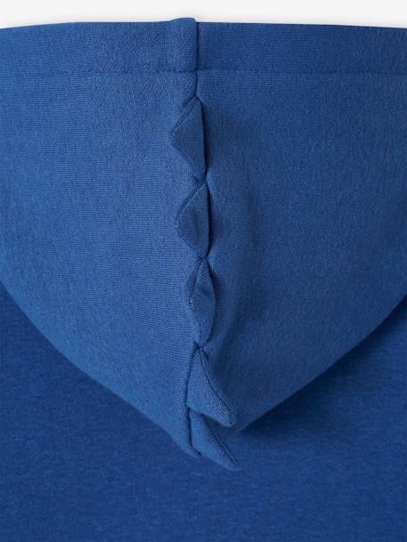 Sweat zippé avec capuche à crête bleu+vert sapin 4 - vertbaudet enfant 