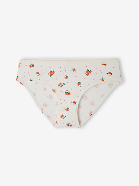 Lot de 7 culottes fruits d'été fille en coton bio corail 8 - vertbaudet enfant 