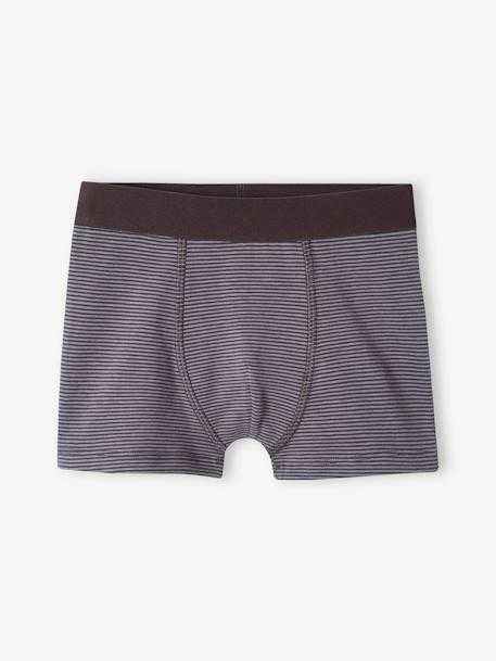 Lot de 5 boxers stretch graphiques garçon en coton bio écru 5 - vertbaudet enfant 