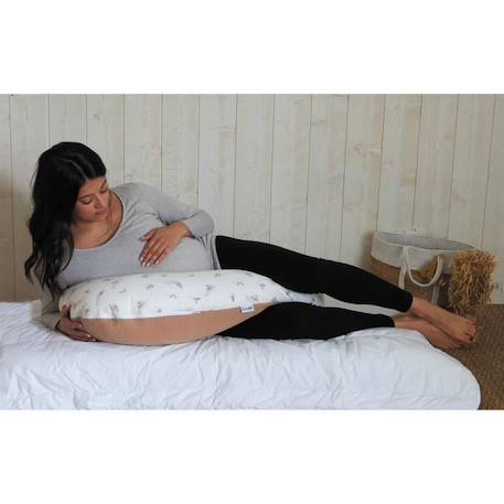 Tinéo - Coussin de maternité et d'allaitement éponge rose