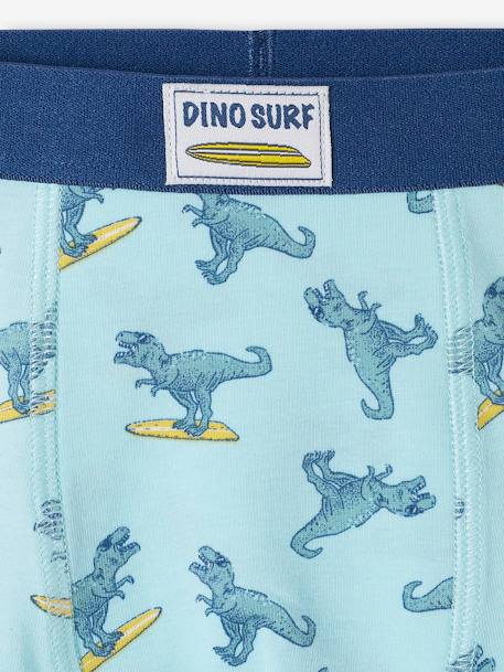 Lot de 4 boxers stretch 'dino surf' garçon en coton bio jaune 7 - vertbaudet enfant 