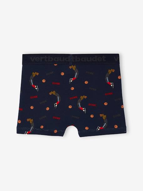 Lot de 5 boxers stretch basket garçon en coton bio gris chiné 7 - vertbaudet enfant 