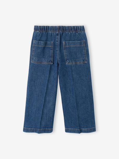 Pantacourt large ouverture à pont fille denim brut+double stone 4 - vertbaudet enfant 