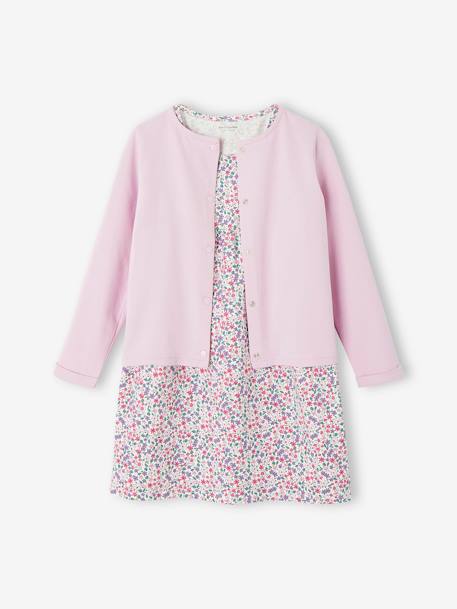 Fille-Ensemble-Ensemble robe + cardigan fille