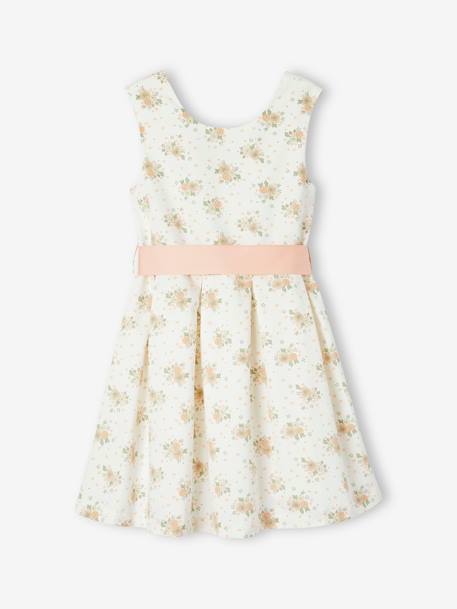 Robe de cérémonie motifs fleurs fille bleu imprimé+rose imprimé 11 - vertbaudet enfant 