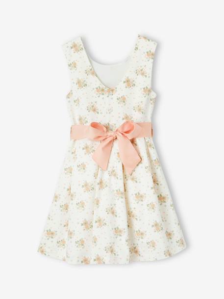 Robe de cérémonie motifs fleurs fille bleu imprimé+rose imprimé 12 - vertbaudet enfant 