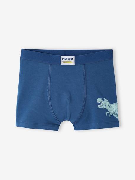 Lot de 4 boxers stretch 'dino surf' garçon en coton bio jaune 5 - vertbaudet enfant 