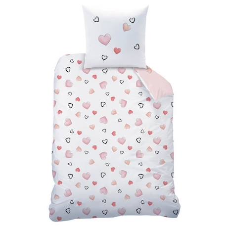 Parure de lit imprimée 100% coton, DISNEY MINNIE SMILE. Taille : 140x200 cm ROSE 4 - vertbaudet enfant 