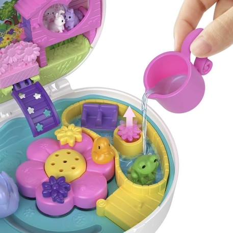 COFFRET JARDIN DU LAPIN - POLLY POCKET - HKV36 - MINI POUPEE POLLY POCKET COFFRET COMPACT BLANC 4 - vertbaudet enfant 