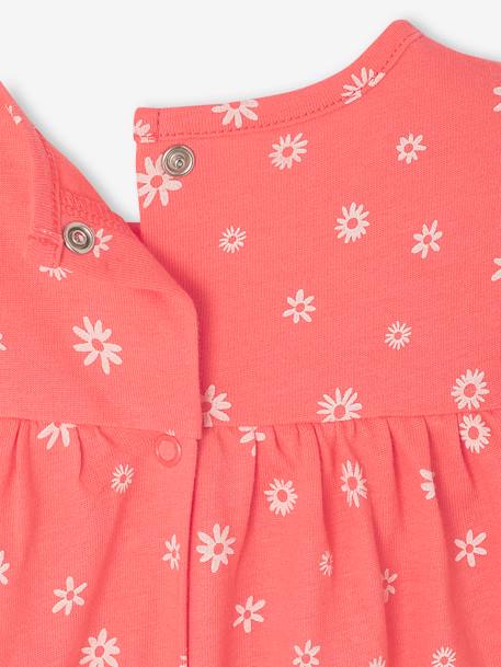 Robe bébé en jersey BASICS fuchsia+jaune pâle 4 - vertbaudet enfant 