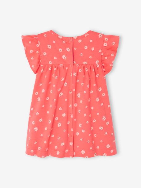 Robe bébé en jersey BASICS fuchsia+jaune pâle 2 - vertbaudet enfant 