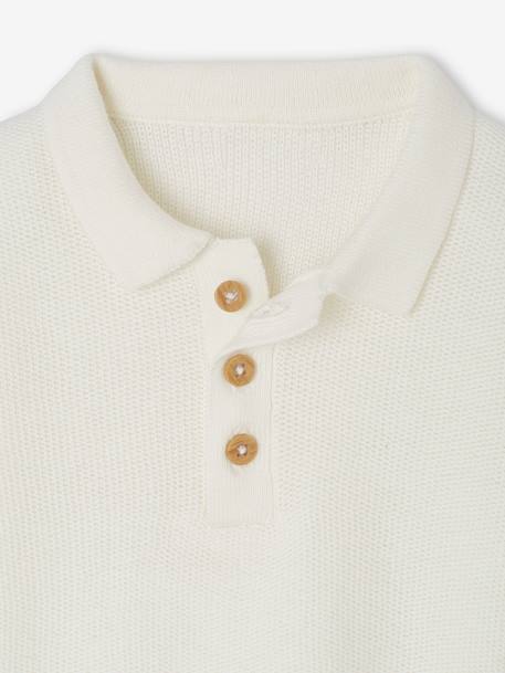 Polo en tricot bébé écru 4 - vertbaudet enfant 