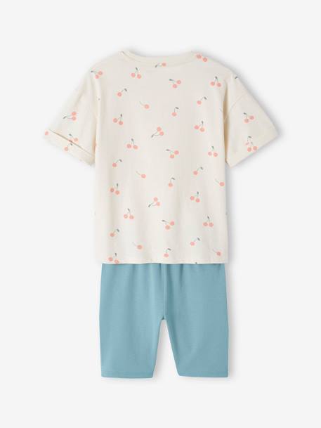 Ensemble t-shirt et cycliste fille rose+vert émeraude 10 - vertbaudet enfant 