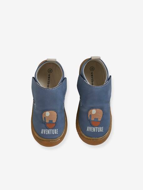 Chaussons scratchés bébé en cuir souple indigo 2 - vertbaudet enfant 