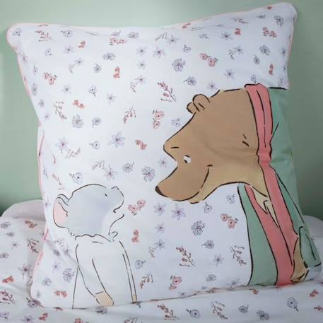 Parure de lit imprimée 100% coton, ERNEST ET CELESTINE JARDIN BLANC 2 - vertbaudet enfant 