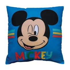 Linge de maison et décoration-Décoration-Matelas de sol, coussin-Coussin imprimé 100% coton, DISNEY MICKEY CLASSIC. Taille : 40x40 cm