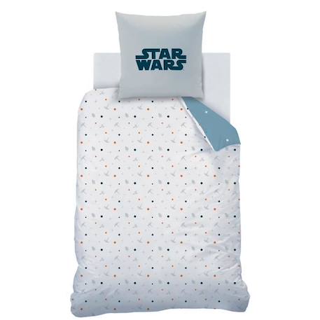 Parure de lit imprimée 100% coton, STAR WARS HOME FAUCON MILLENIUM. Taille : 140x200 cm BLEU 3 - vertbaudet enfant 