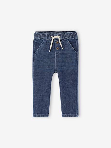 Pantalon en denim léger bébé denim bleached+denim brut 8 - vertbaudet enfant 