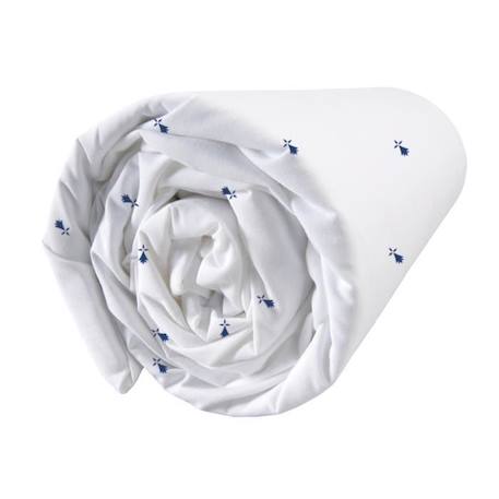 Drap-housse imprimé 100% coton Bretagne BREIZH - Taille : 90x190 cm BLANC 1 - vertbaudet enfant 