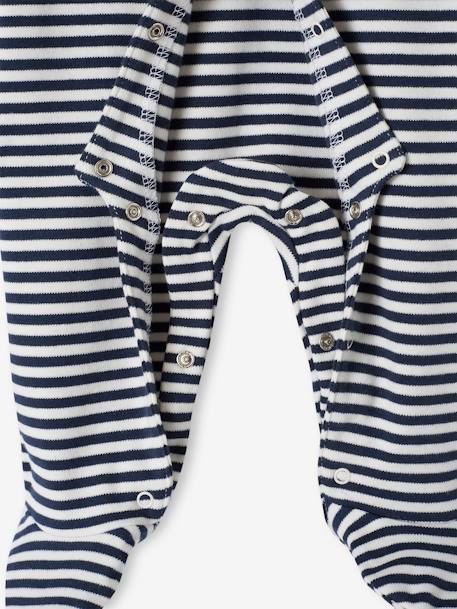 Lot de 3 dors-bien en interlock bébé ouverture naissance bleu nuit 7 - vertbaudet enfant 