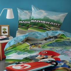 Parure de lit imprimée Mario Up Side Down - 100% coton - 140x200 cm  - vertbaudet enfant