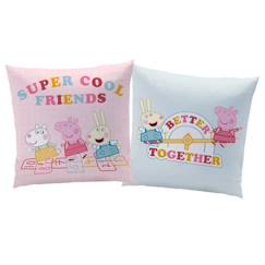 Linge de maison et décoration-Décoration-Coussin carré deux faces imprimées Peppa Pig - Taille : 40x40 cm